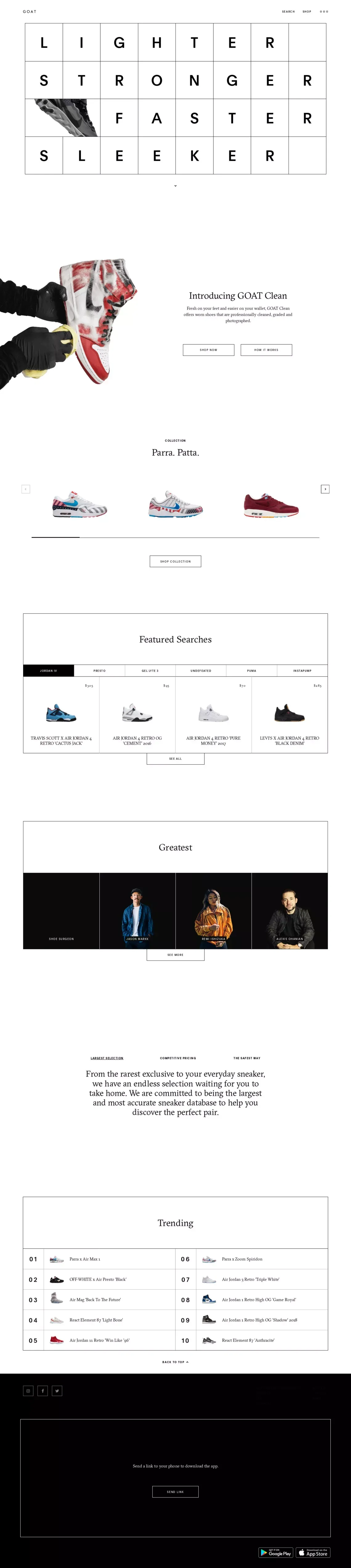 GOAT - Ecommerce design