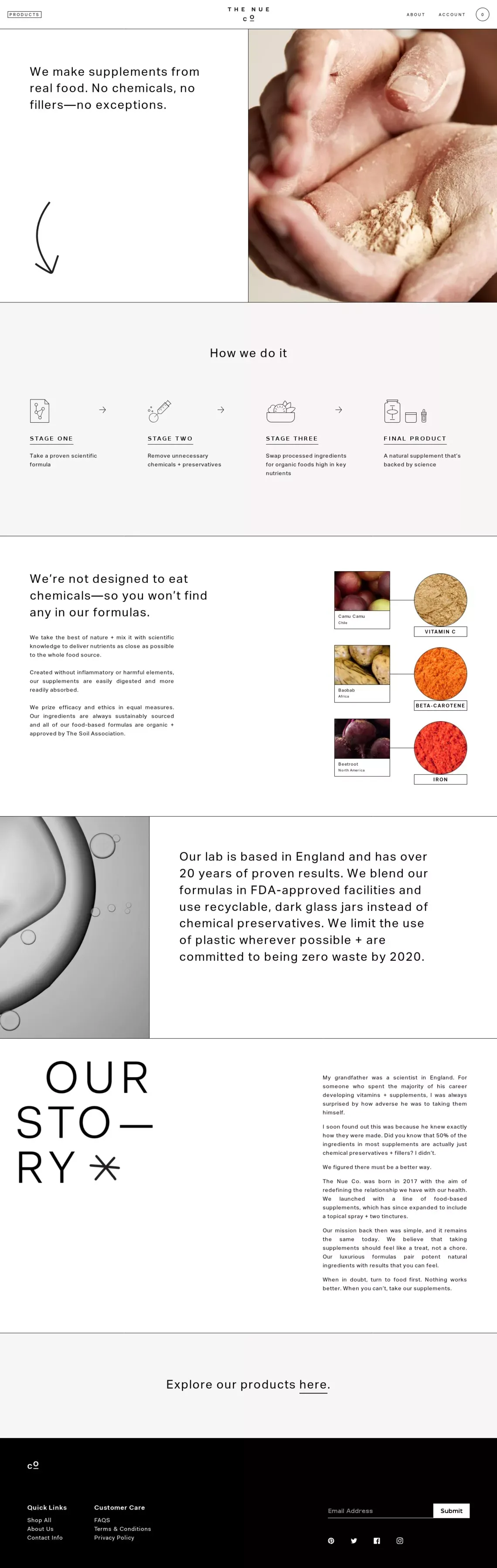 About                  – The Nue Co. - Ecommerce design