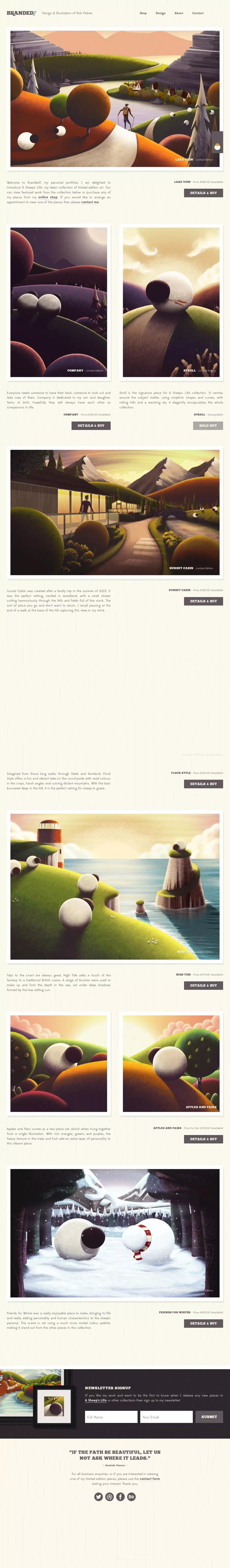 Branded7 ~ Limited Edition Art By Rob Palmer - Portfolio design