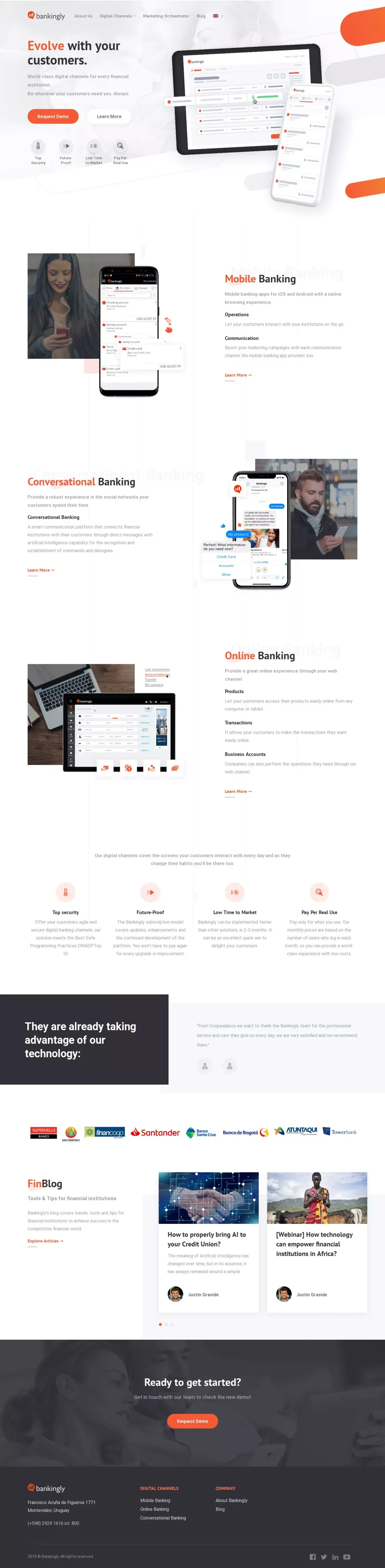 Banking Software Solutions - Bankingly - website design