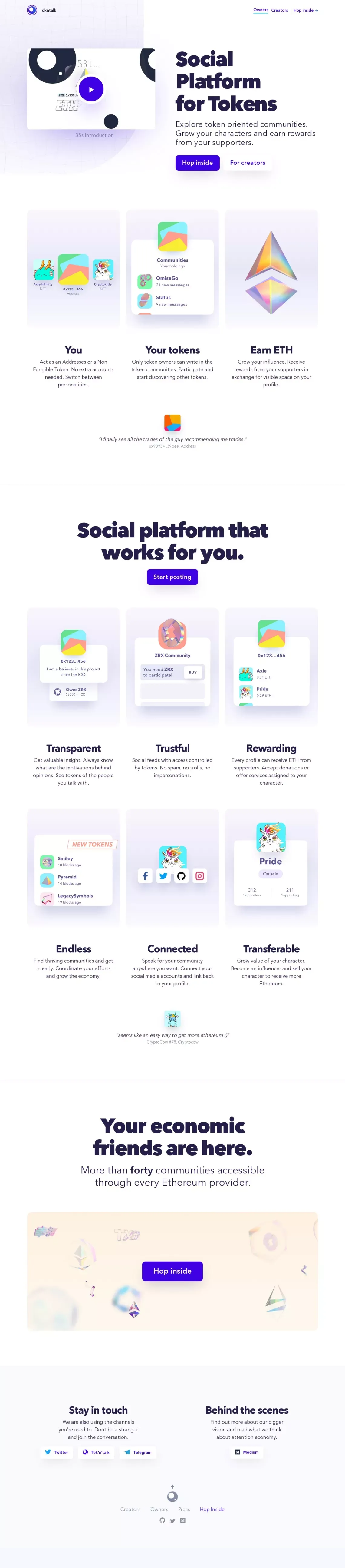 Tok'n'Talk - website design