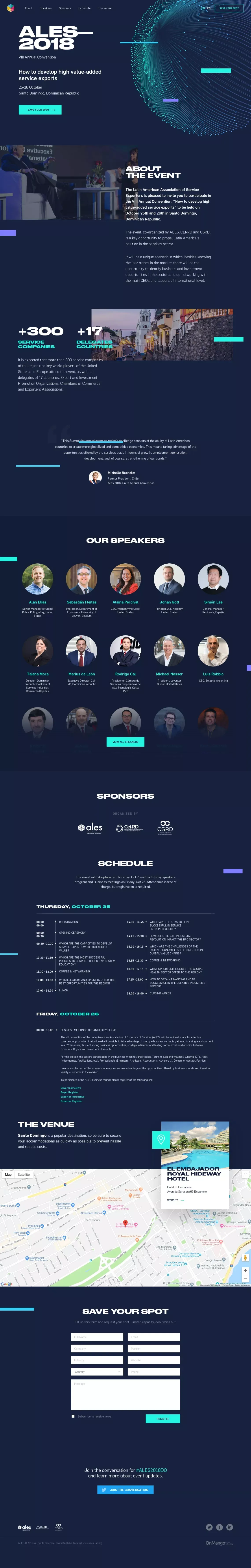 ALES VIII Annual Convention - website design