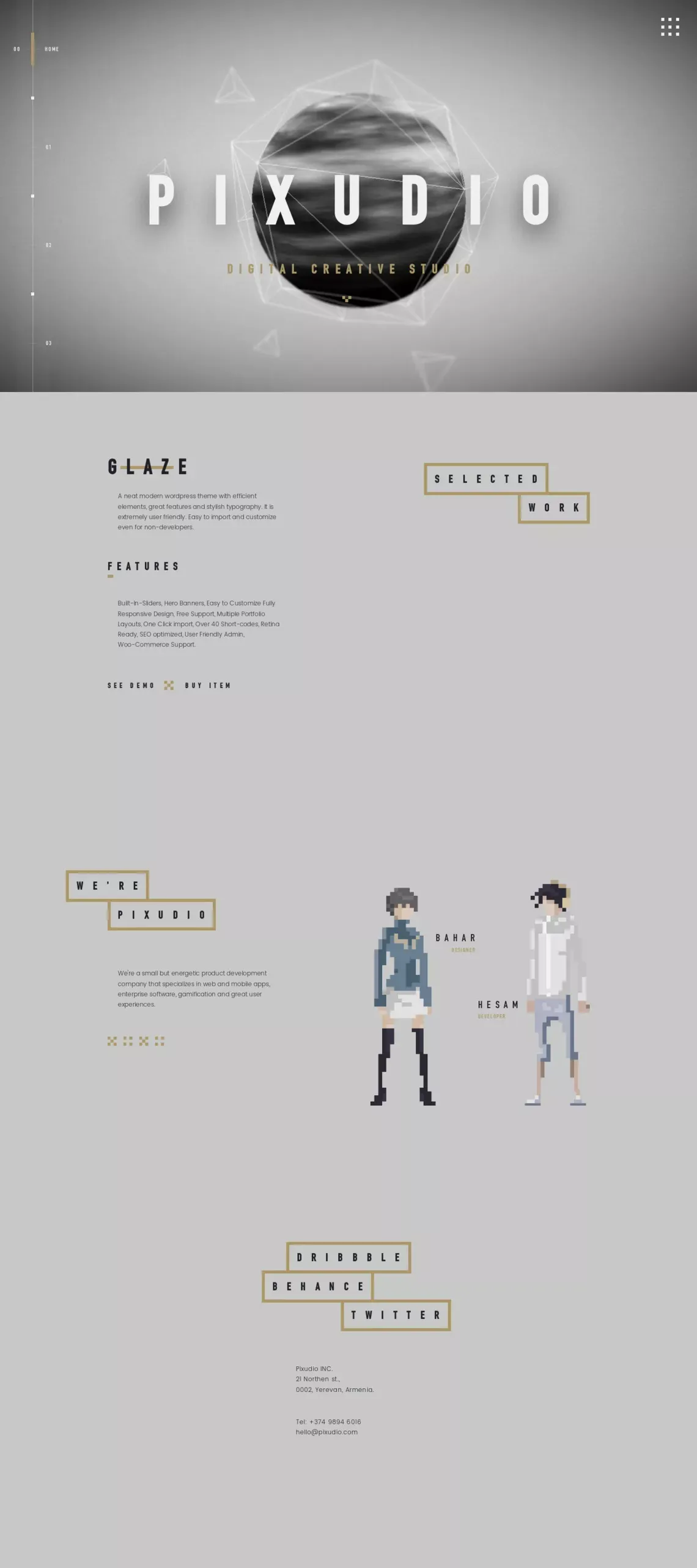 Pixudio - We only make good stuff - Portfolio design