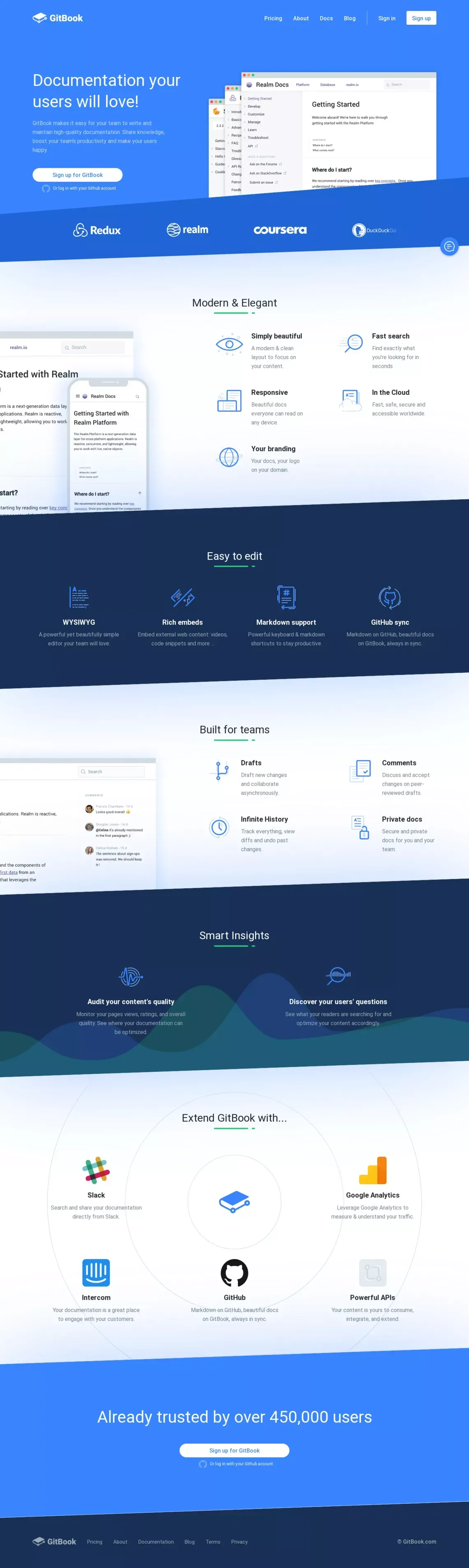 GitBook - Landing design