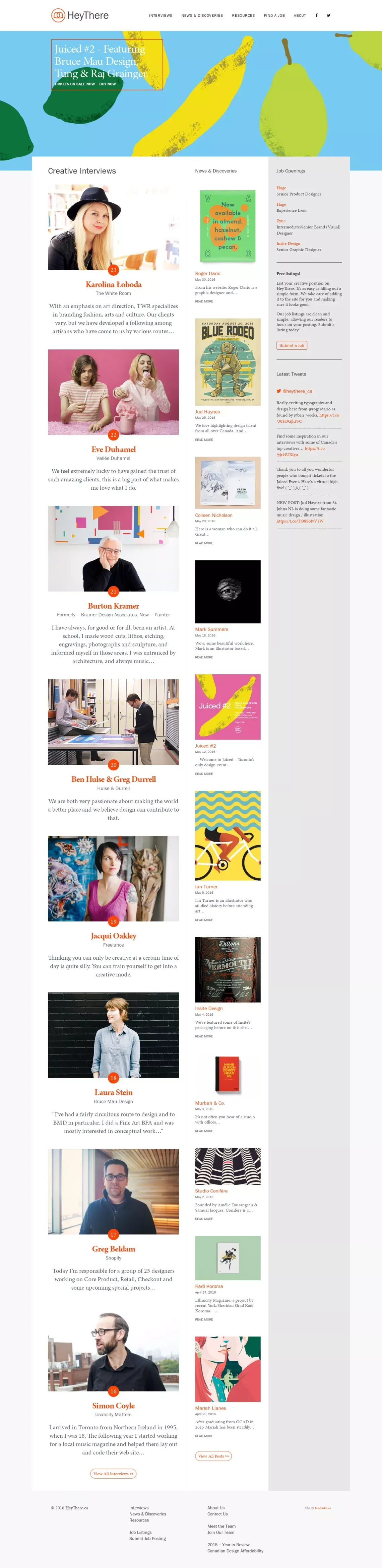 HeyThere	 - Blog design