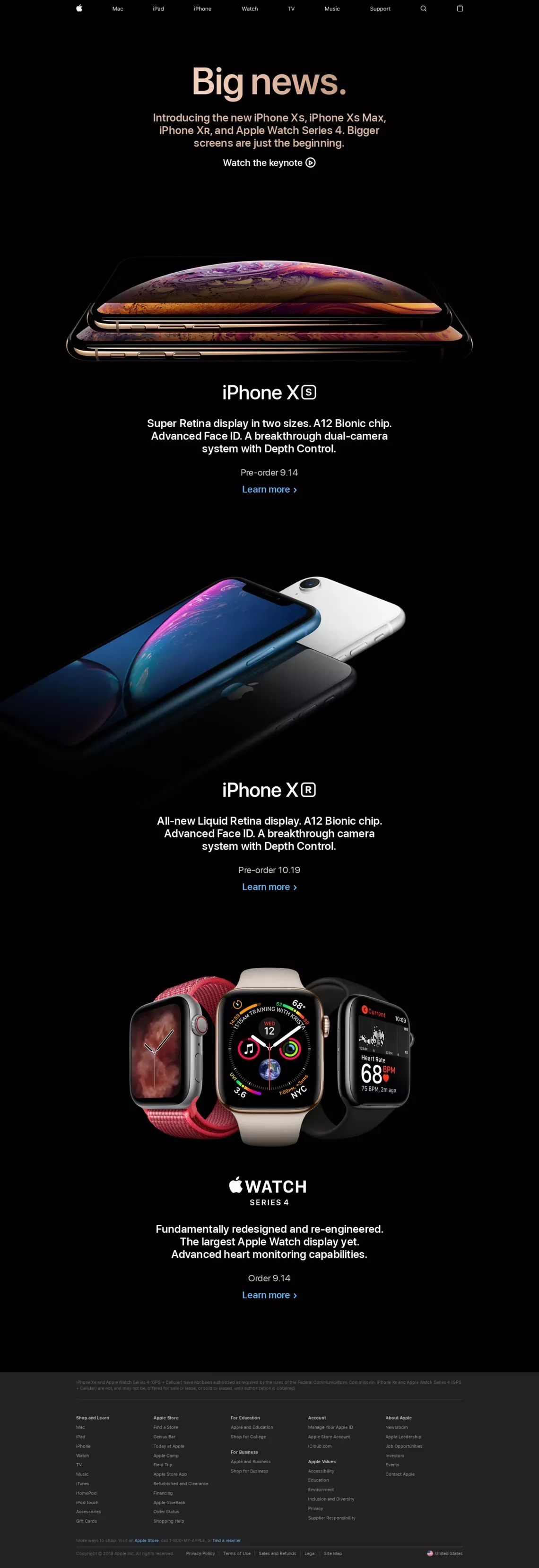 Apple - Landing design
