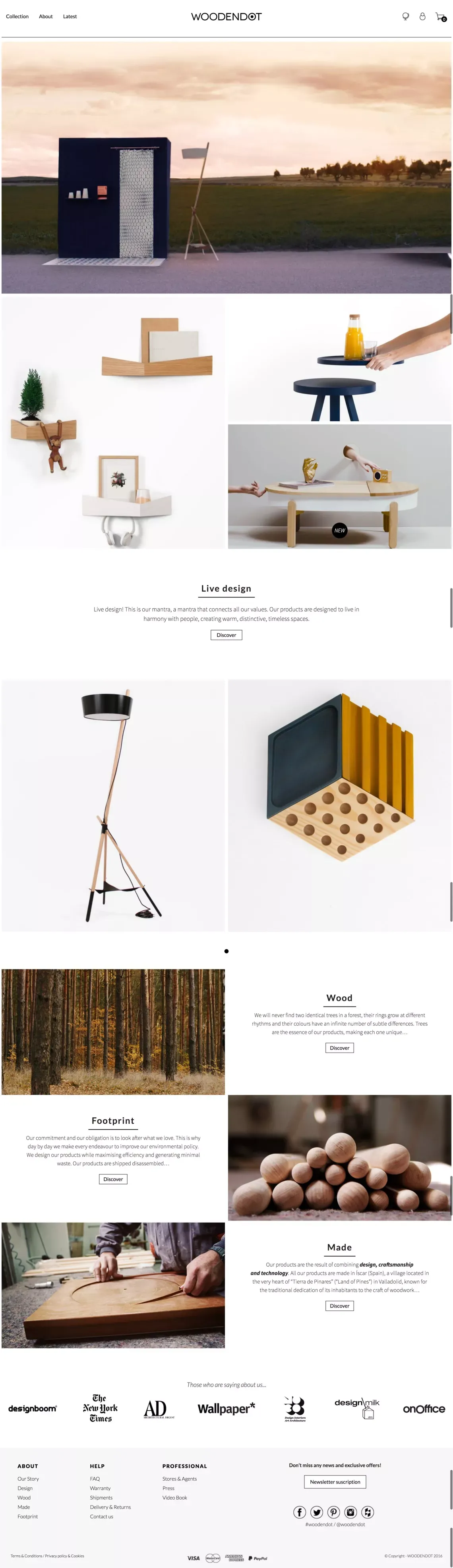 WOODENDOT: Furniture and accesories - Landing design