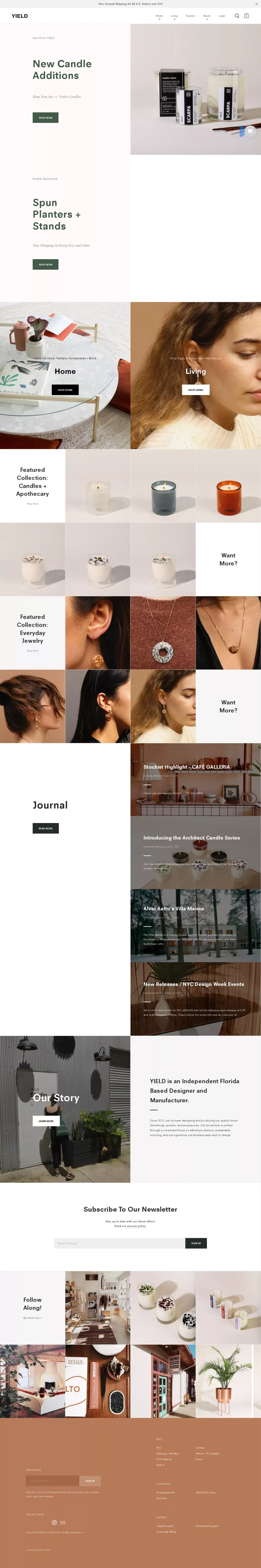 YIELD – YIELD - Ecommerce design