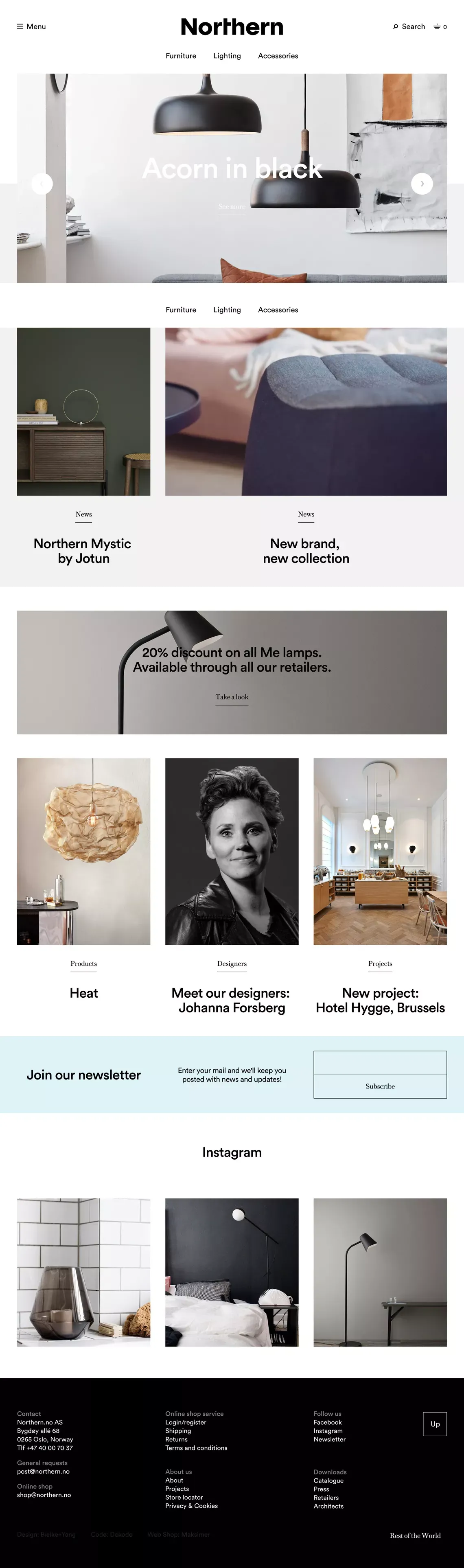 Homepage - Northern - Ecommerce design