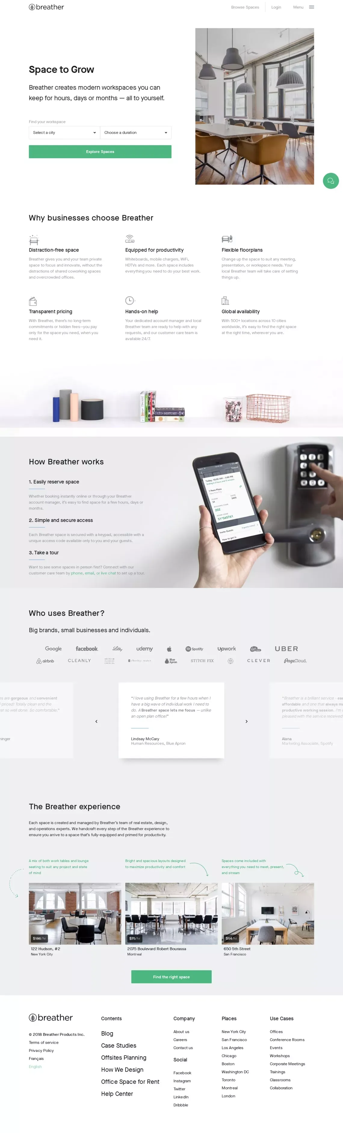 Breather - Landing design