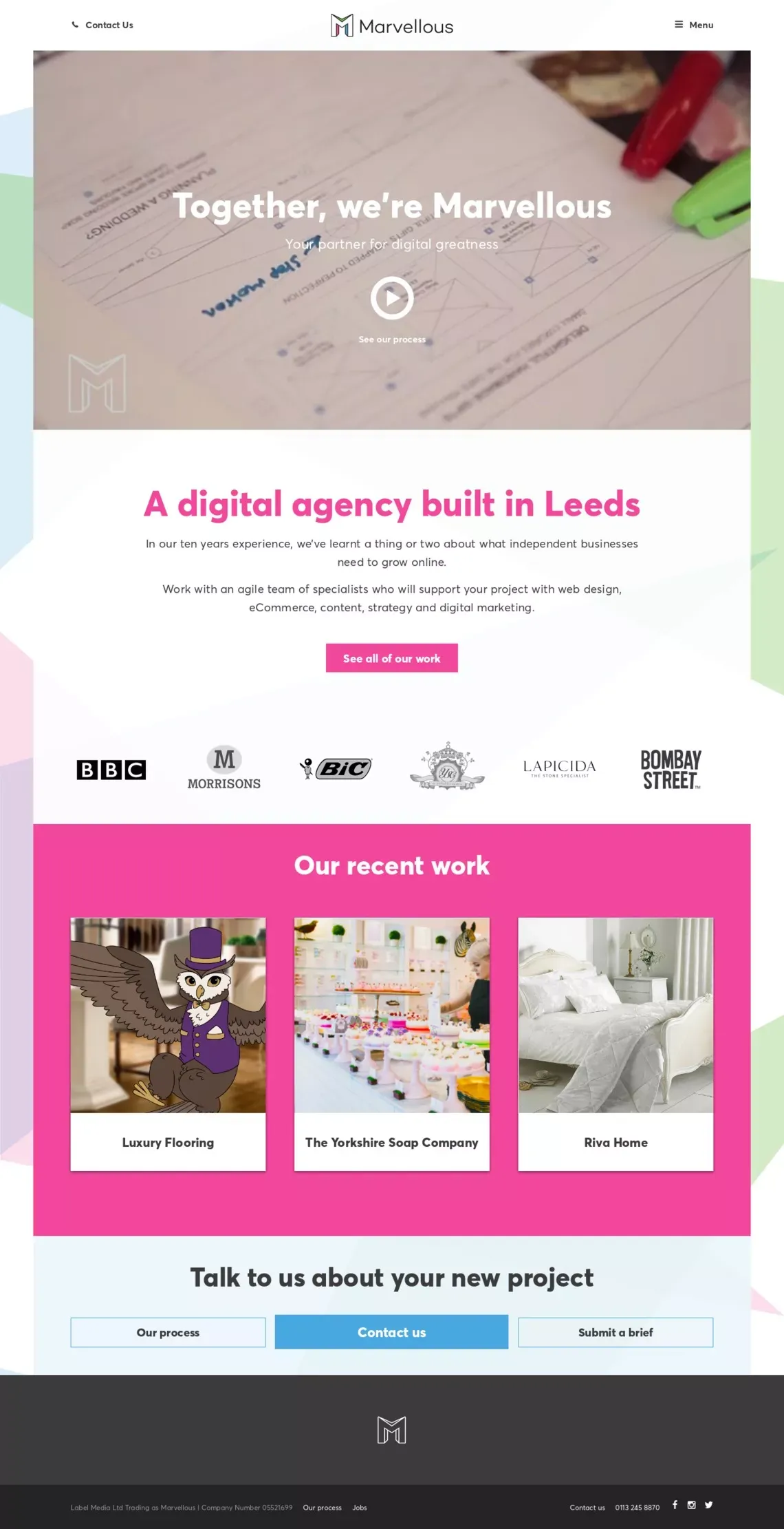 Marvellous Digital Agency | Web Design Leeds - Portfolio design