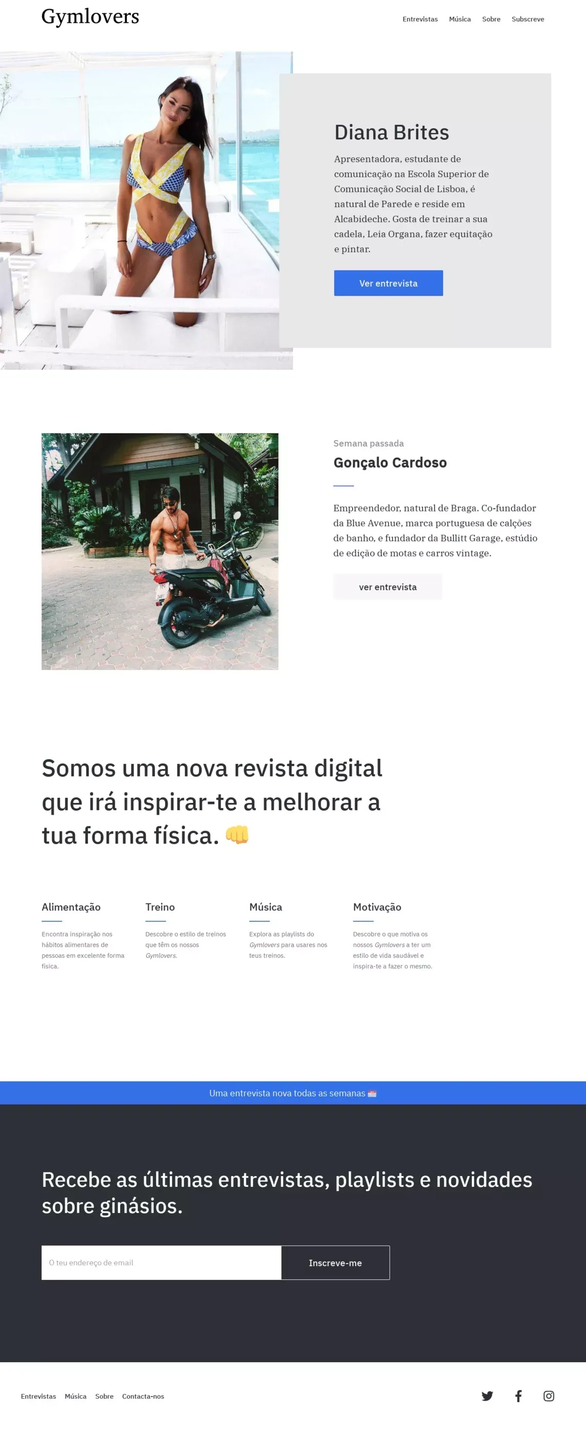 Home | Gymlovers - Blog design