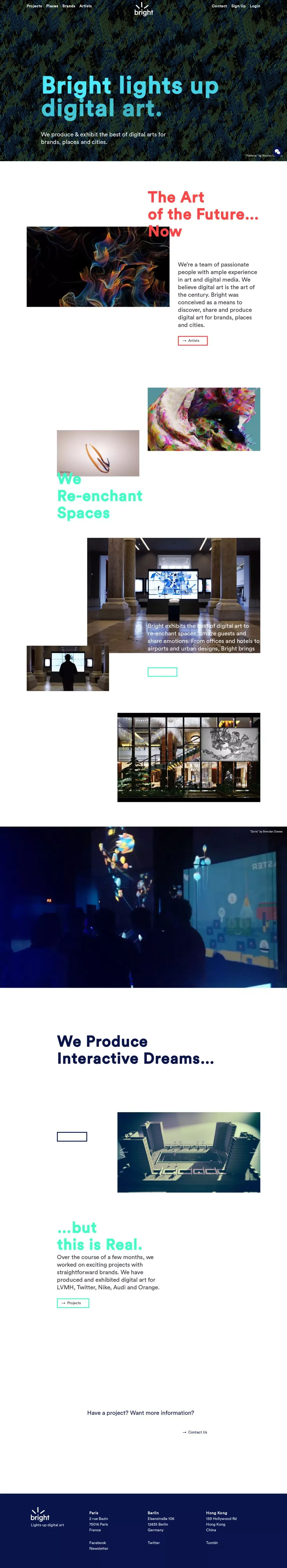 Bright - Lights up digital art - Portfolio design