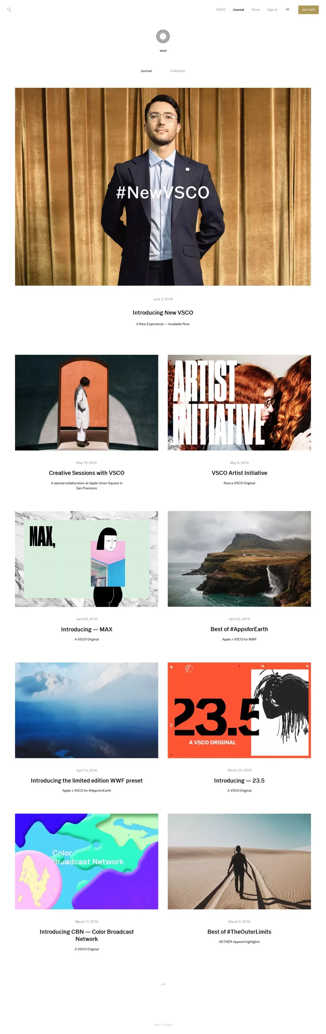 VSCO | VSCO - Blog design