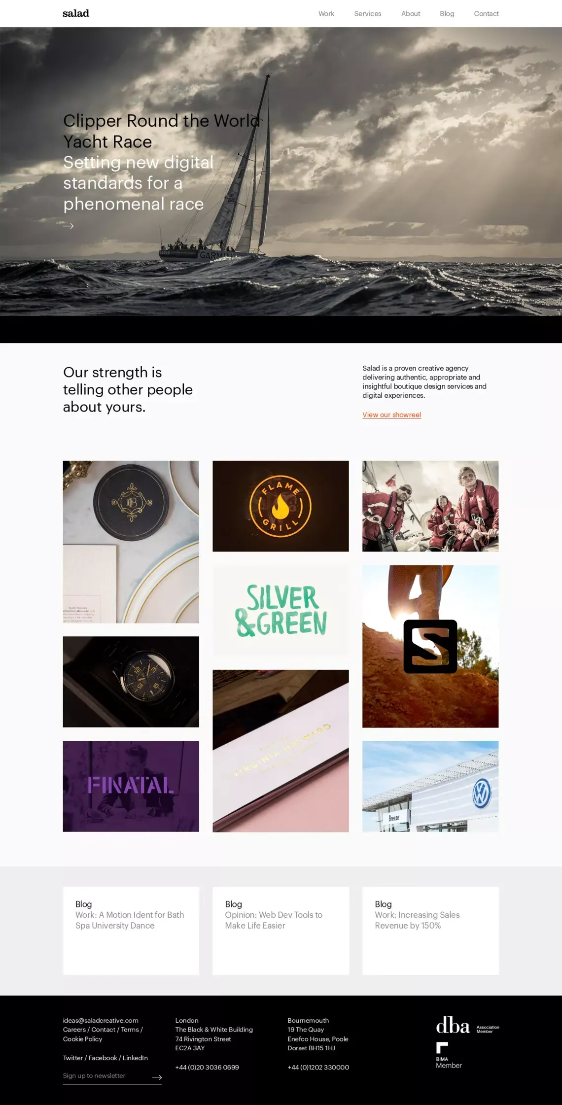 Salad Creative: Digital branding and web design agency - Portfolio design