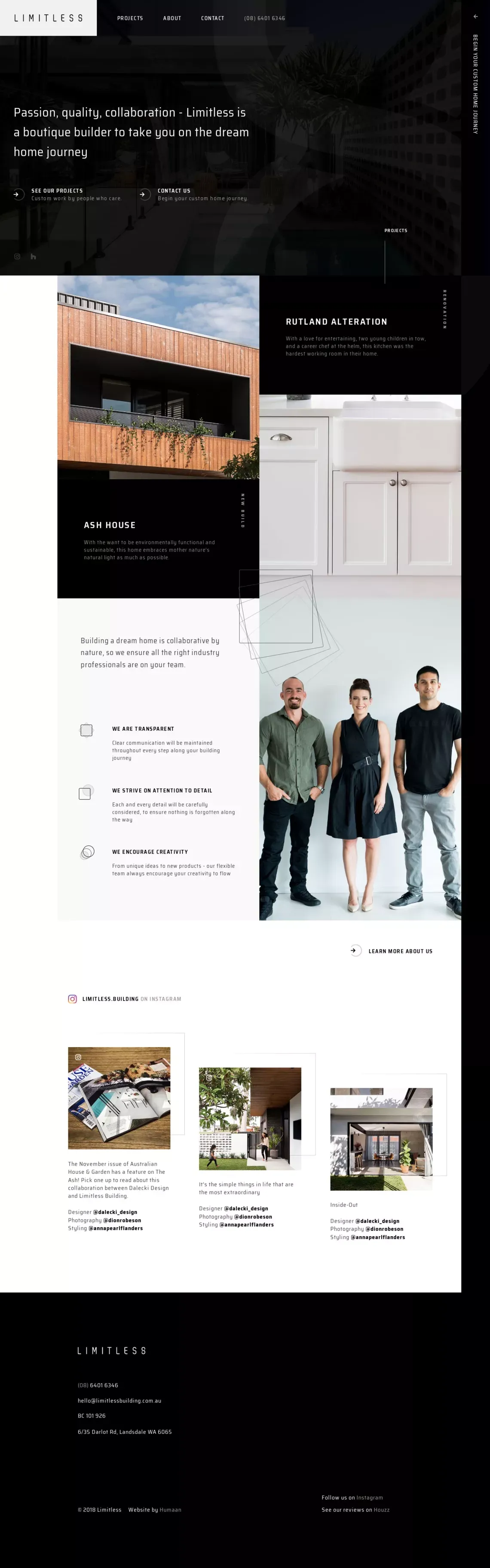 Limitless Building - Begin your dream home journey - Portfolio design
