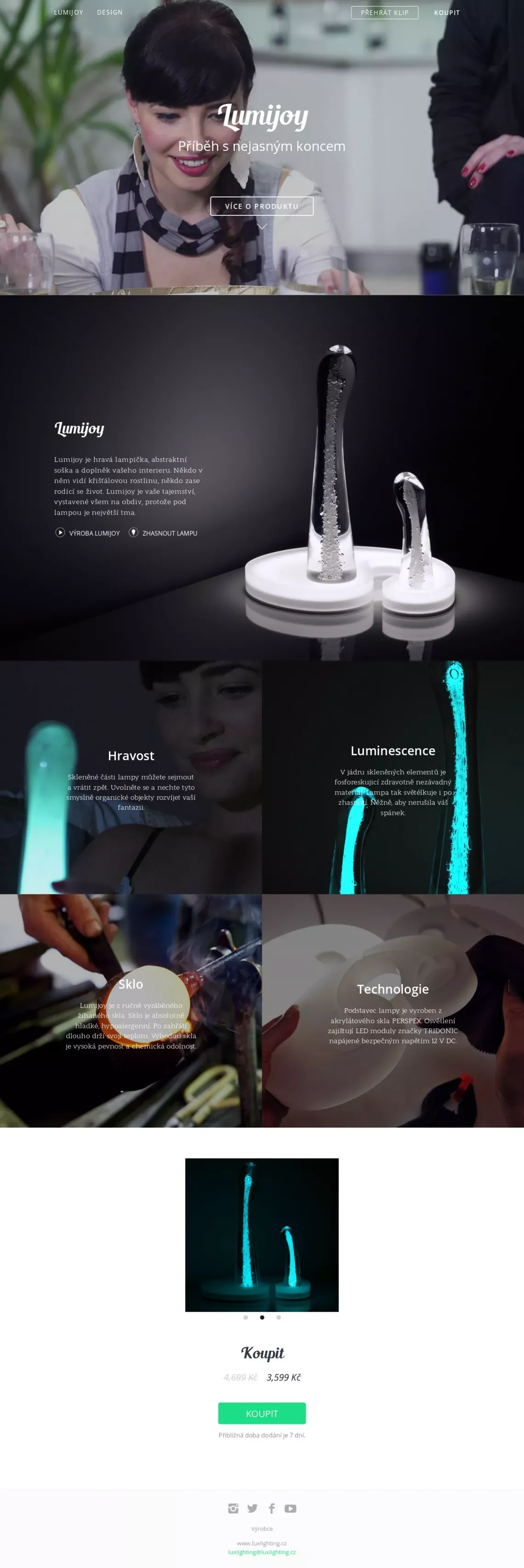 Lumijoy - Příběh s nejasným koncem. - Landing design
