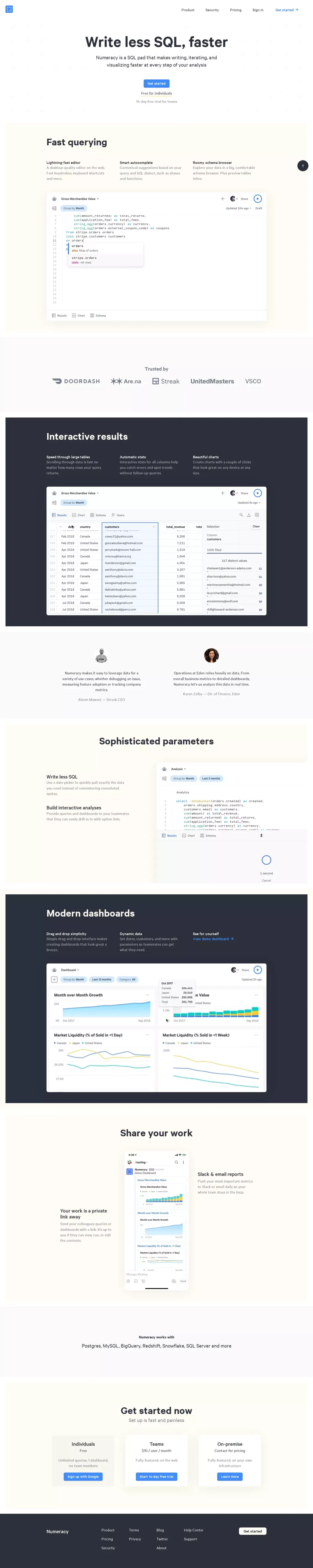 Numeracy - Landing design