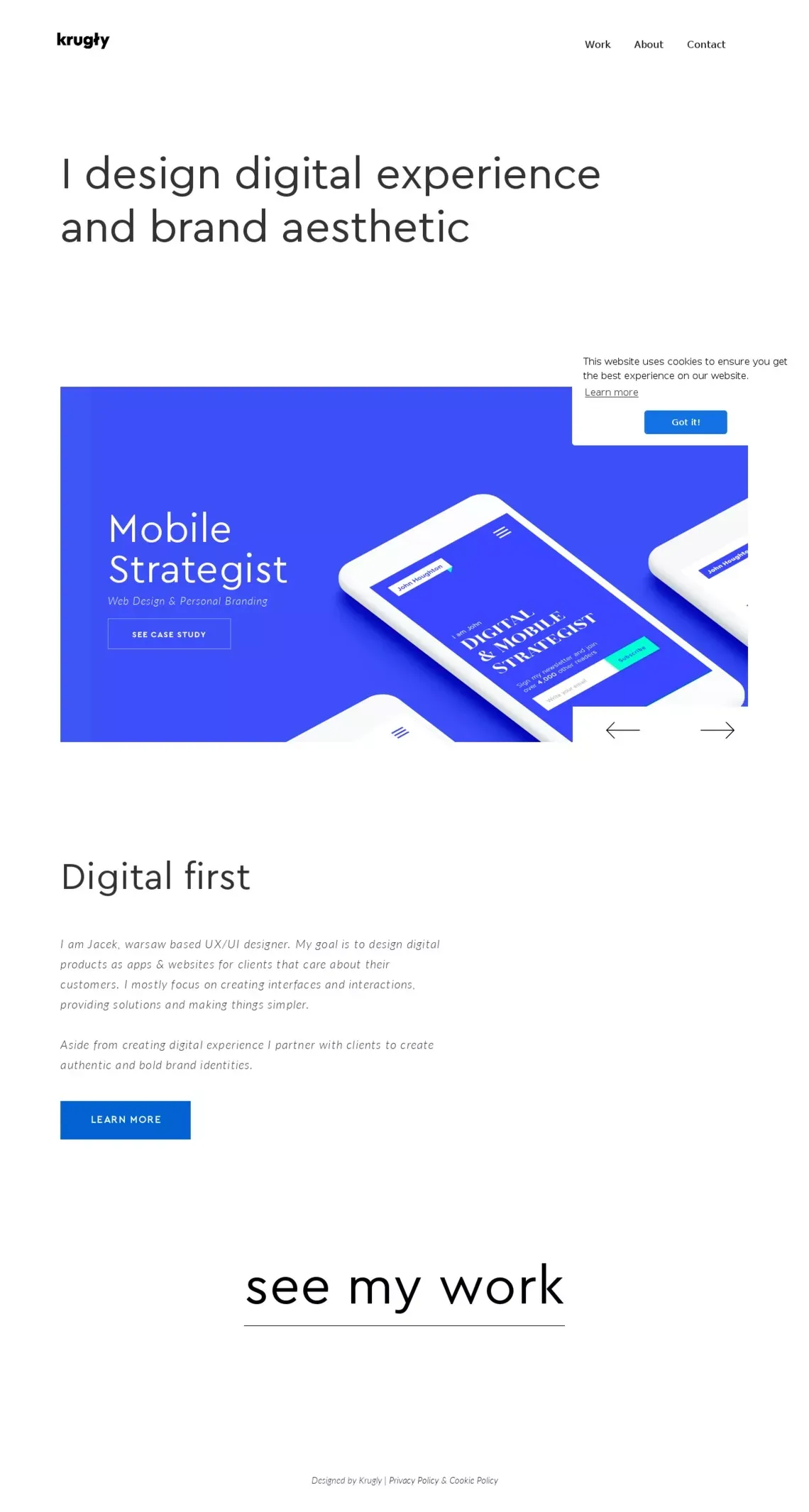 UX/UI designer - Portfolio design