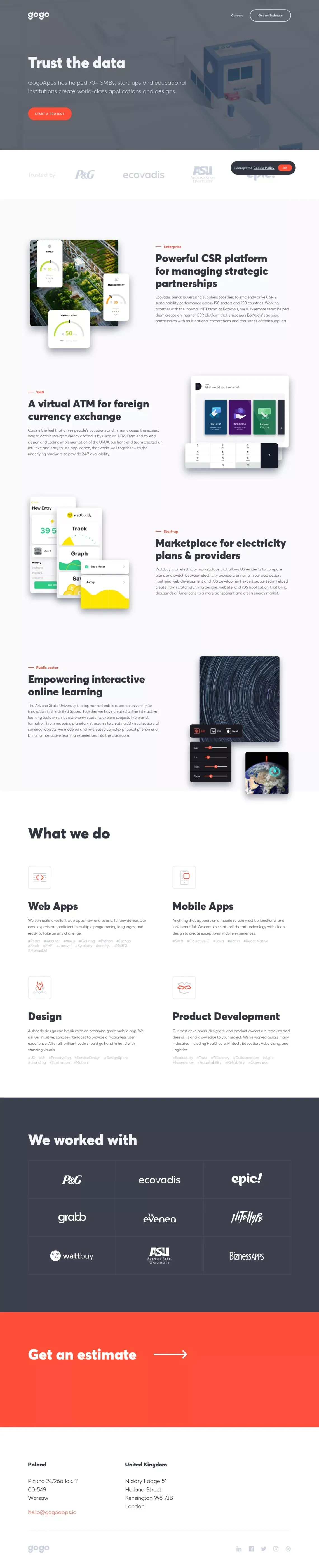 GogoApps - website design
