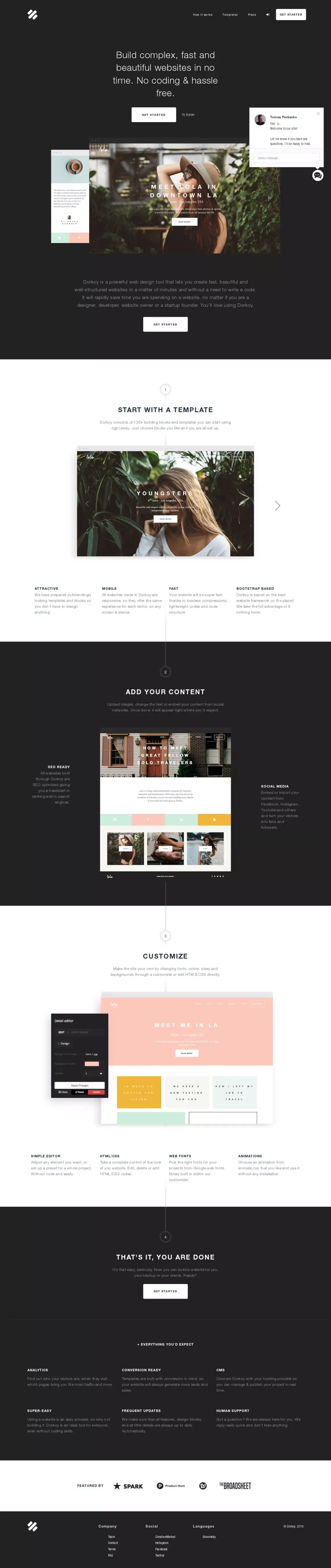 Dorkoy | Fast, Complex and Sexy Websites - Landing design