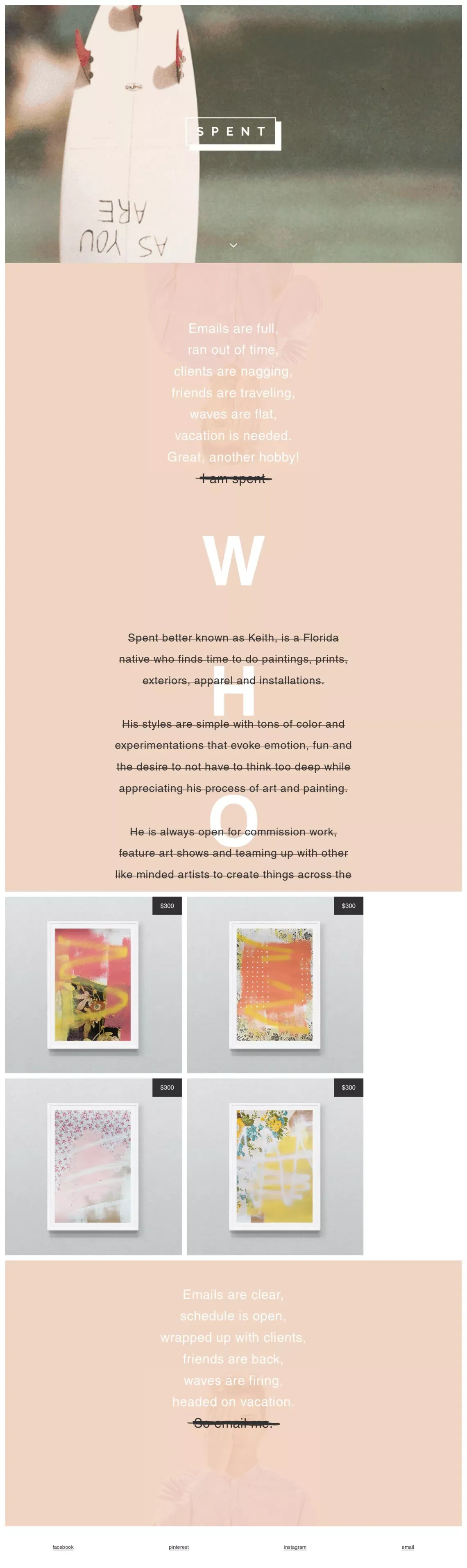 S P E N T - Ecommerce design