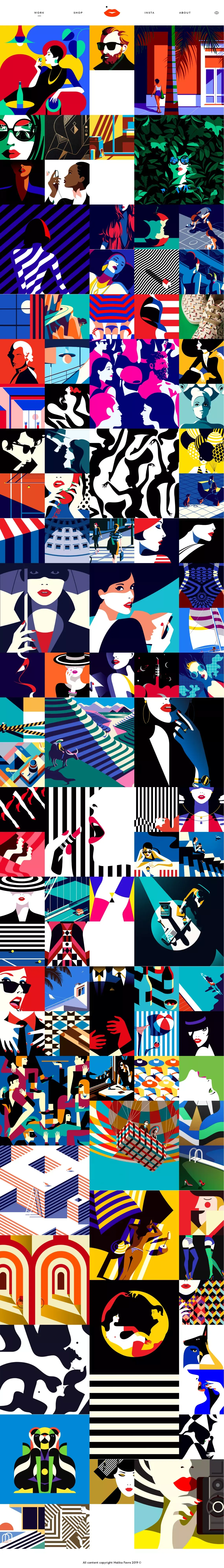 Malika Favre - Portfolio design