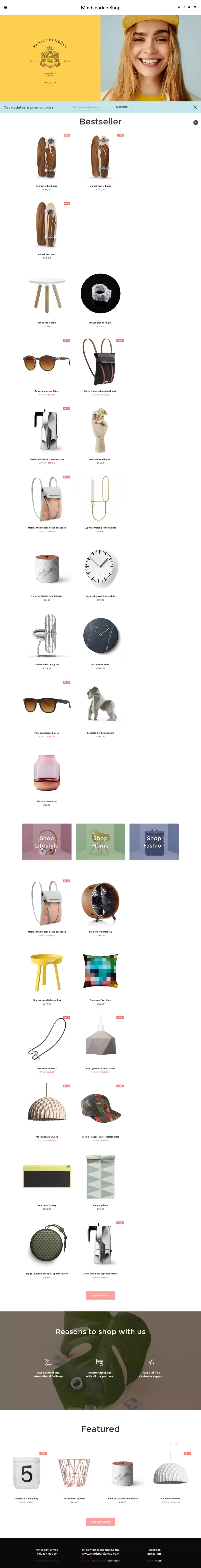 Home - Mindsparkleshop - Ecommerce design