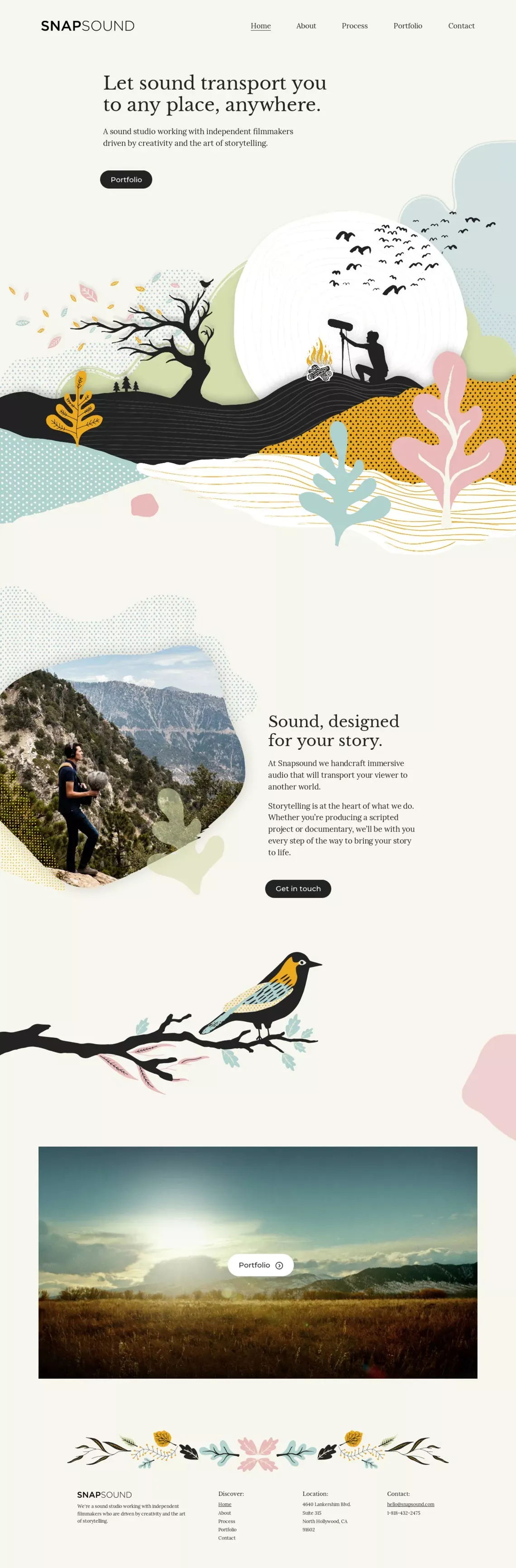 SNAPSOUND. Let sound transport you to any place, anywhere. - Portfolio design