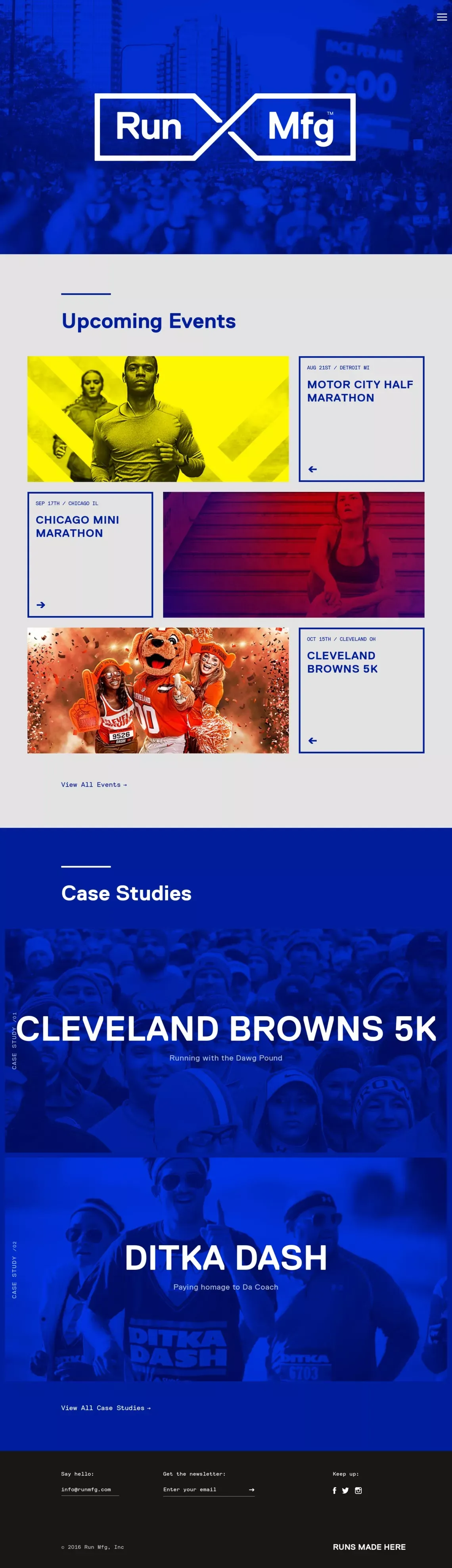 Run Mfg | Runs Made Here - Portfolio design