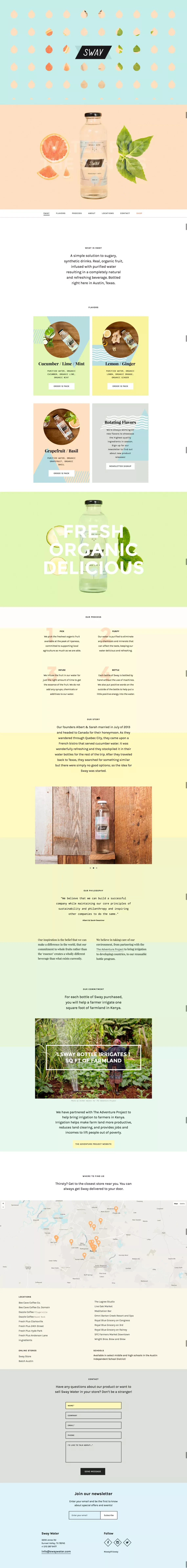 Sway Water - Landing design