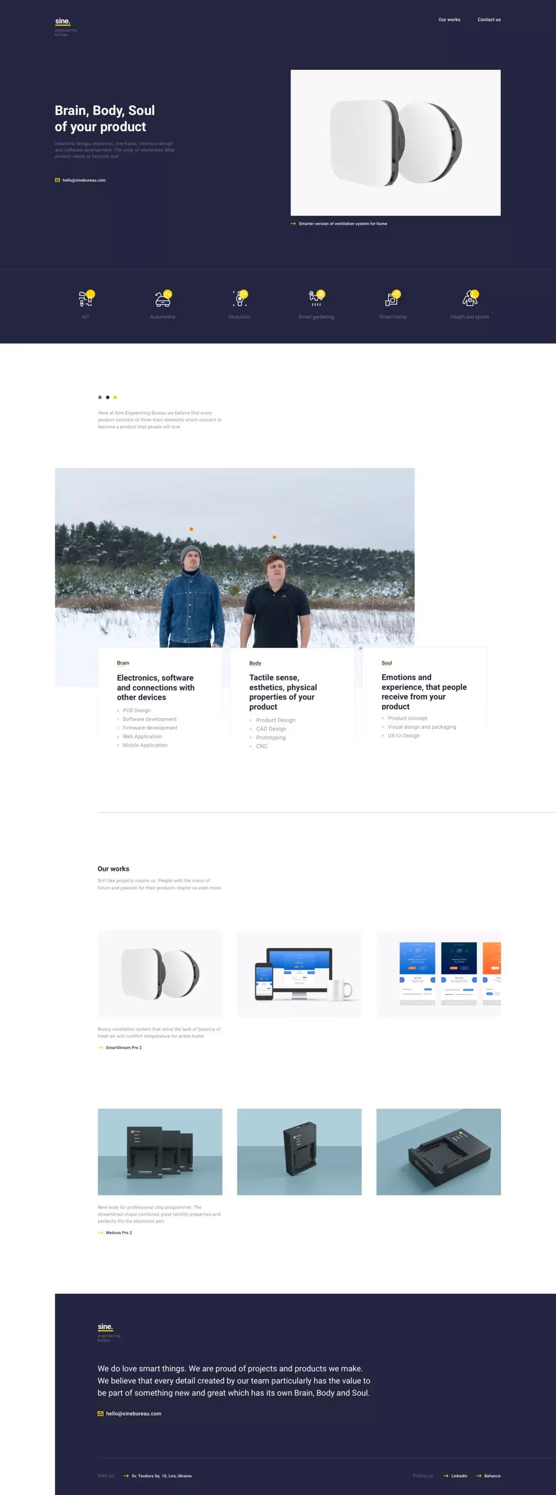Sine Engineering Bureau - Portfolio design
