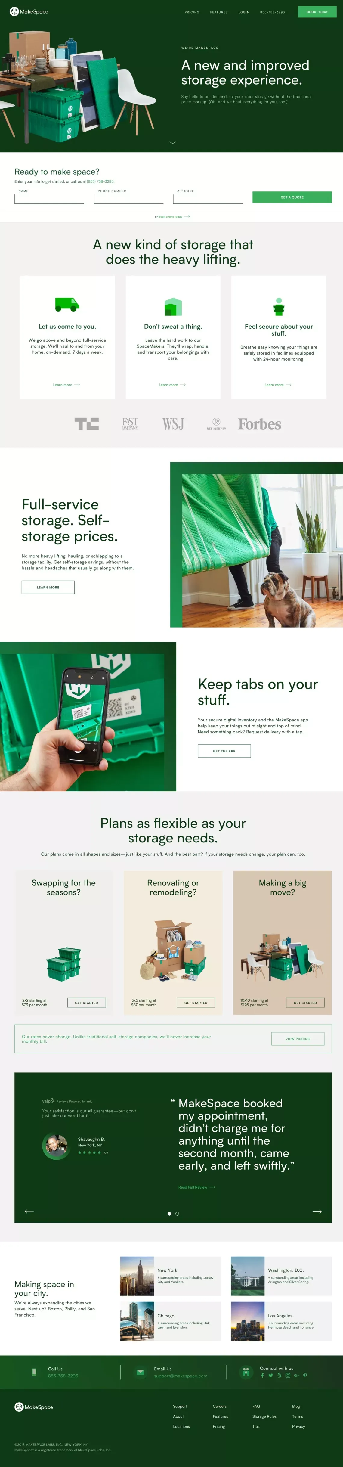 MakeSpace - Landing design