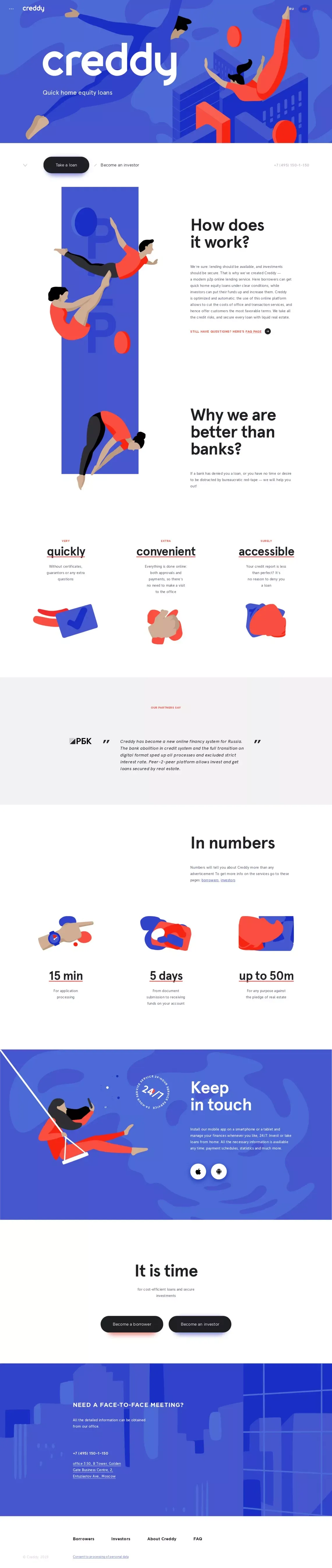 Creddy - Landing design