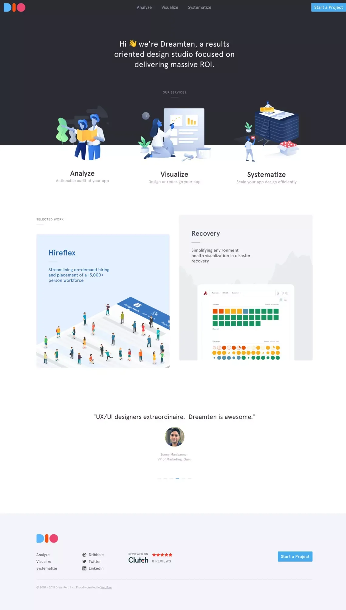 Dreamten - Results Oriented App Design - Portfolio design