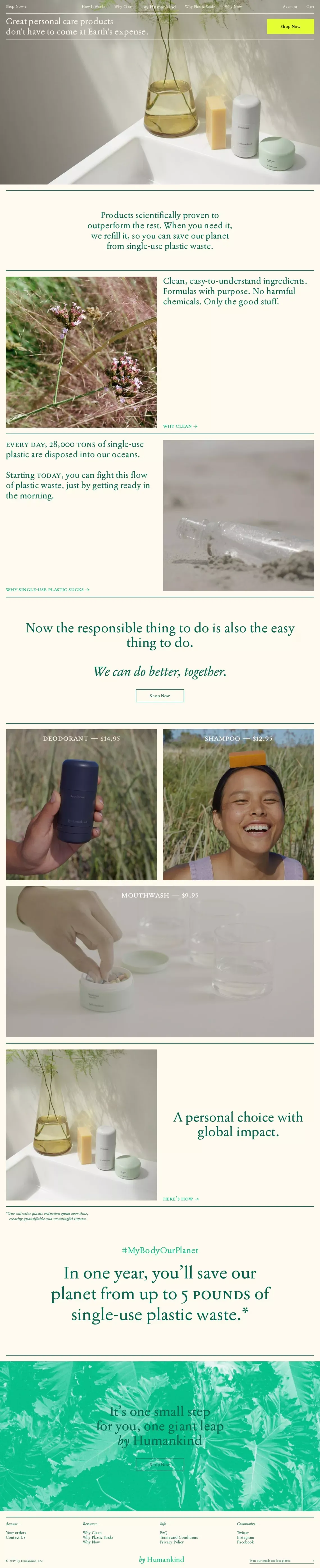 by Humankind - Ecommerce design
