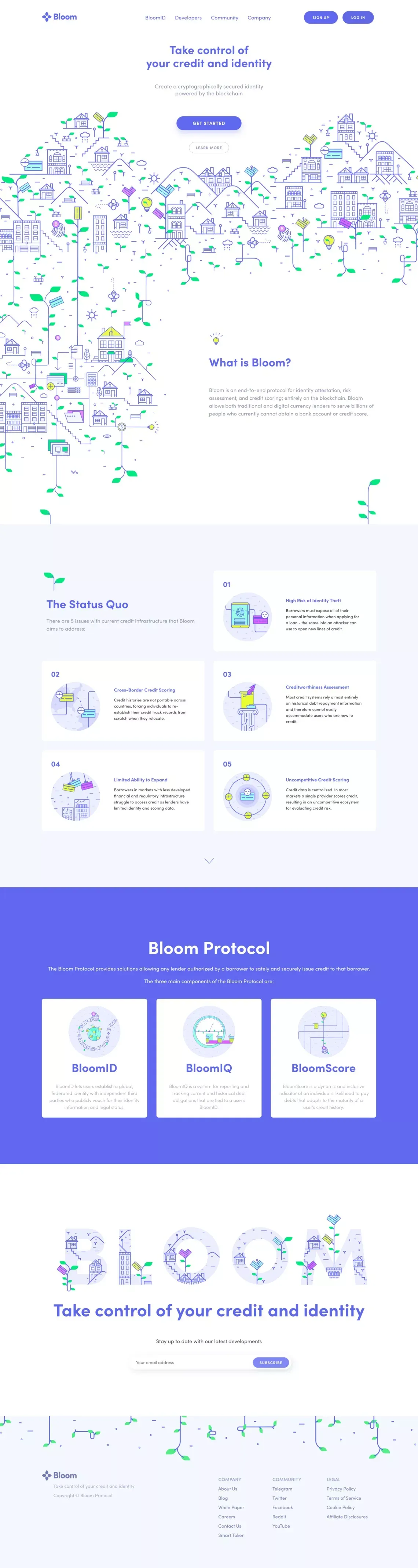 Bloom - Landing design