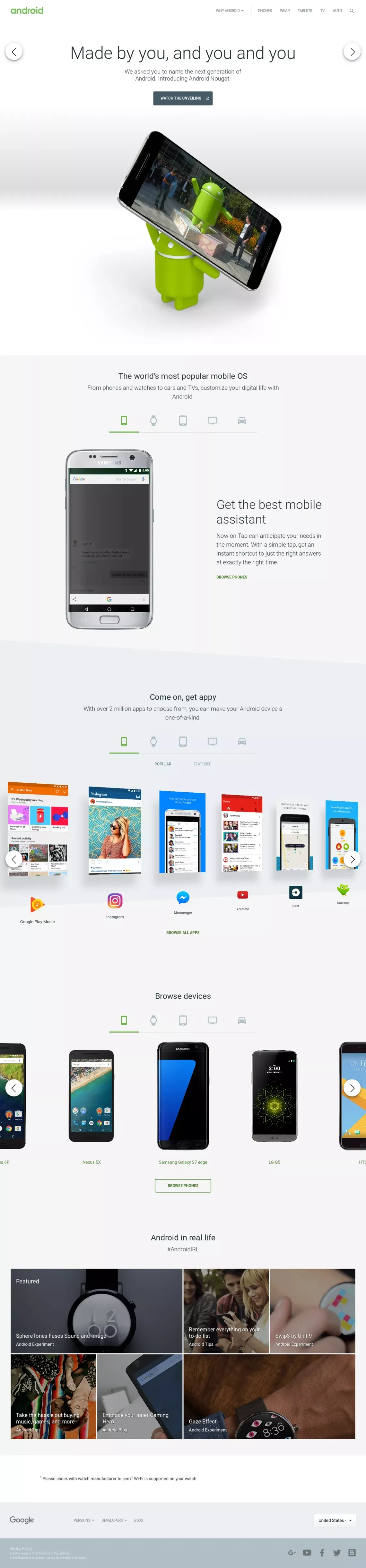 Android - Landing design