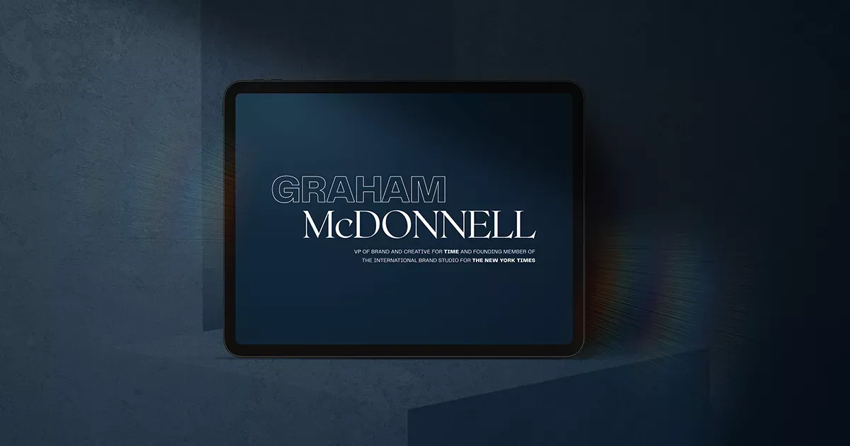 Graham McDonnell - VP of Brand and Creative - Portfolio design