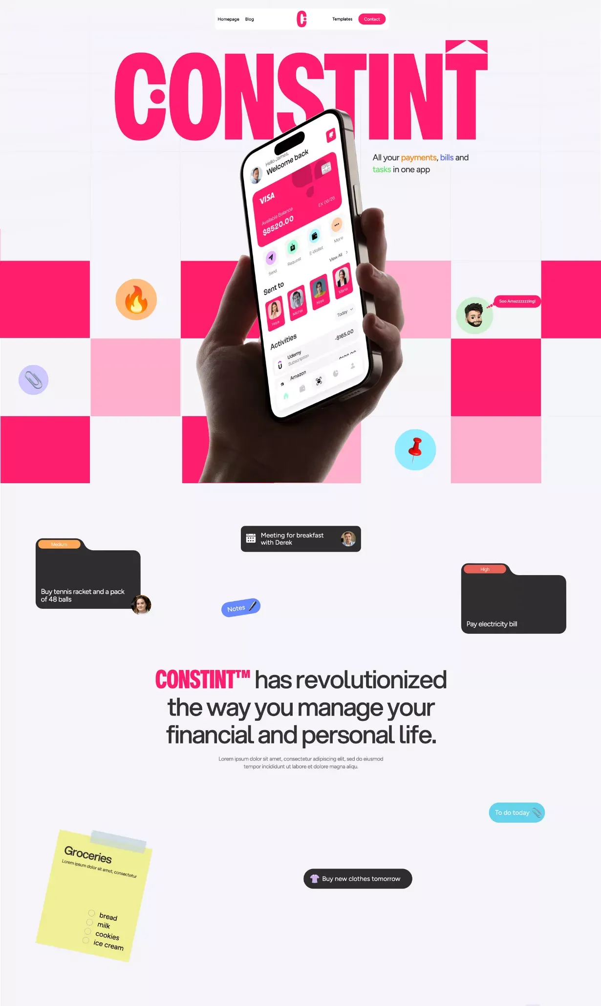 Contint - Webflow HTML Website Template - Template design