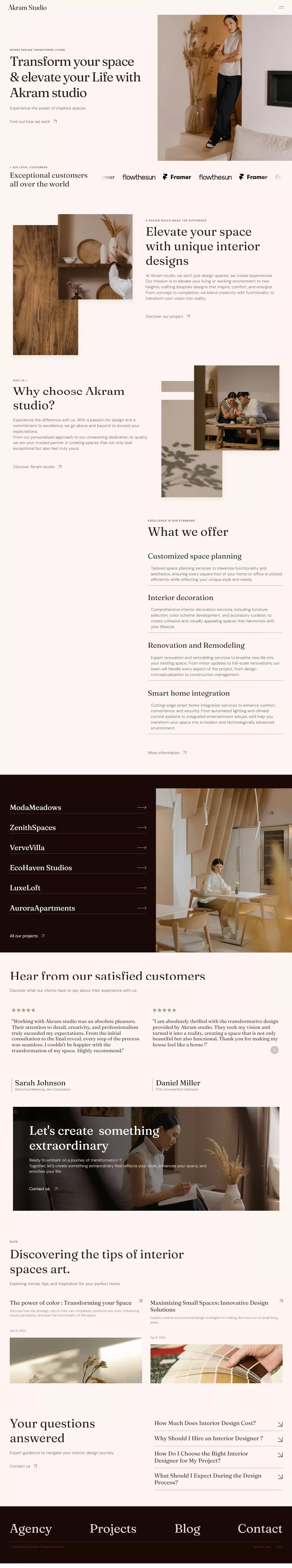 Akram Studio - Portfolio design