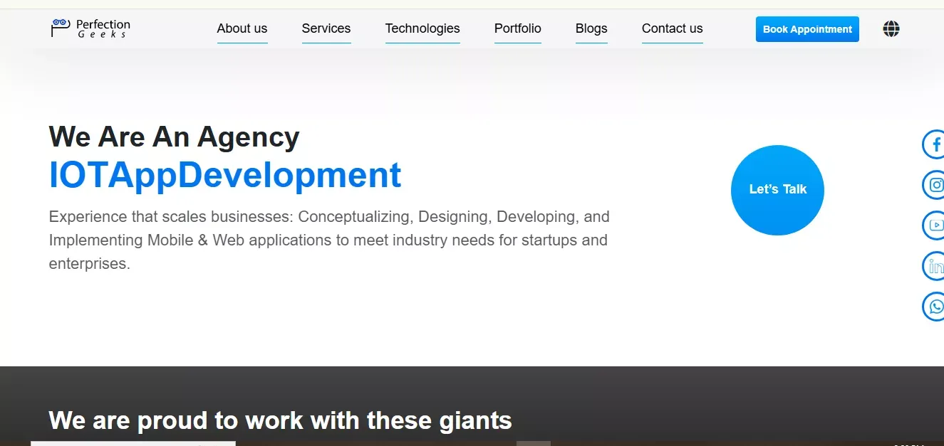 Mobile, Web, Blockchain Apps | PerfectionGeeks - Experts Deliver - Landing design