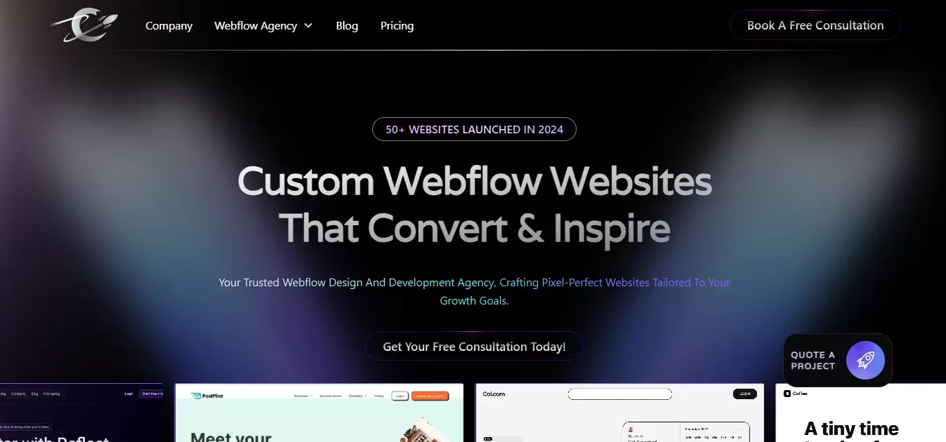 Expert Webflow Development Services | Top-Rated Webflow Agency - Landing design
