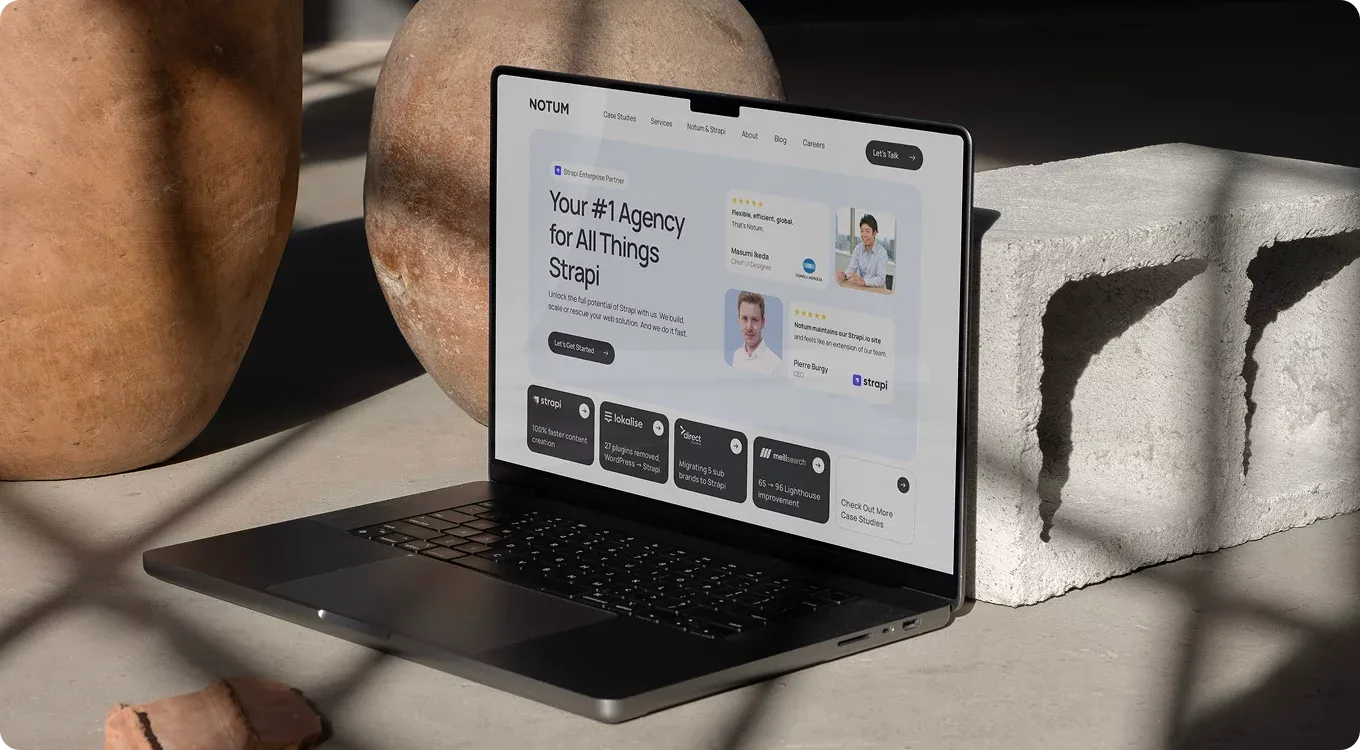 NOTUM Technologies | Leading Strapi agency - Portfolio design