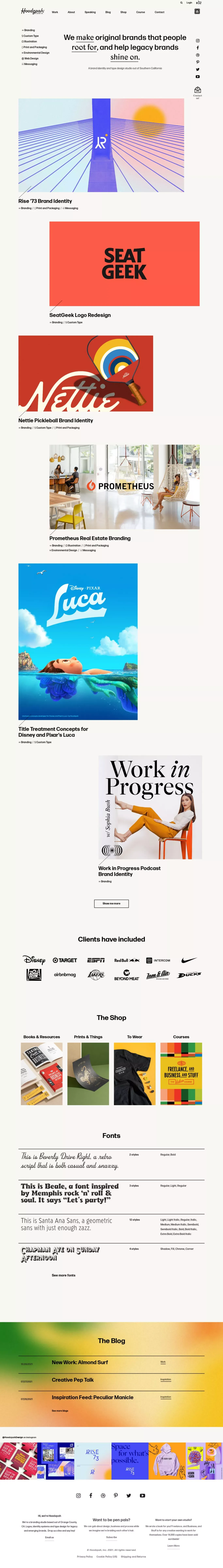 Homepage - Hoodzpah - Portfolio design