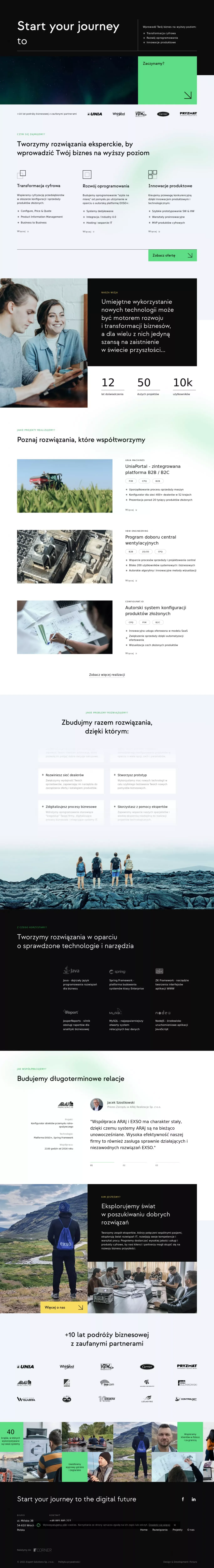 EXSO • Start your journey to the digital future - Portfolio design