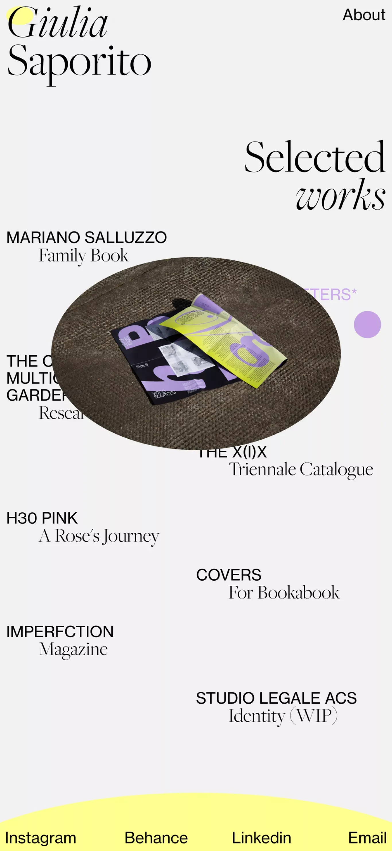 Giulia Saporito - Portfolio design