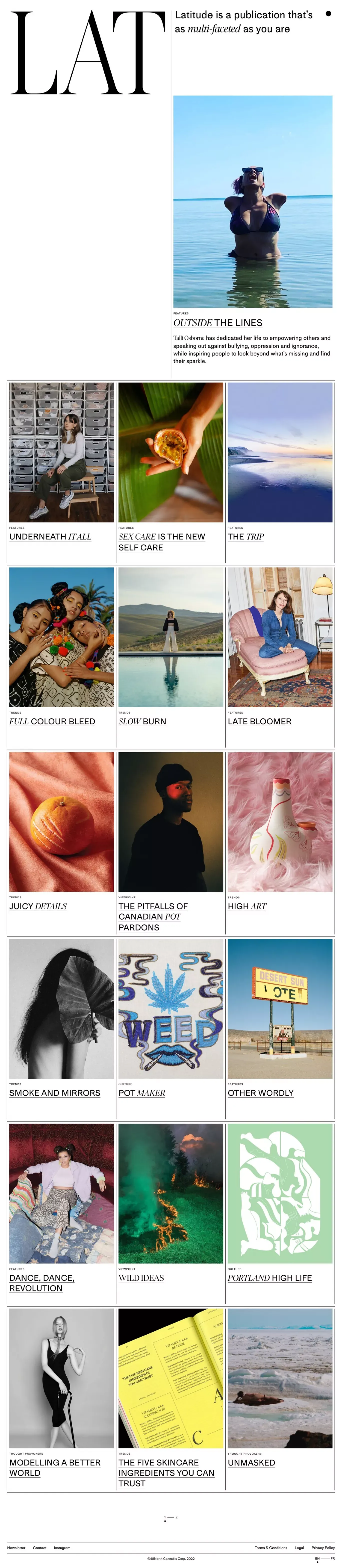 Latitude - Latitude is a publication that’s as multi-faceted as you are - Blog design