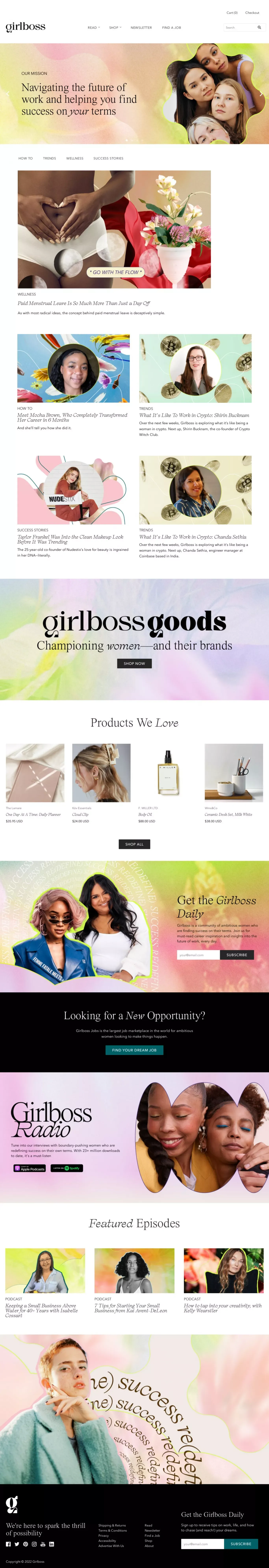 Girlboss - Blog design