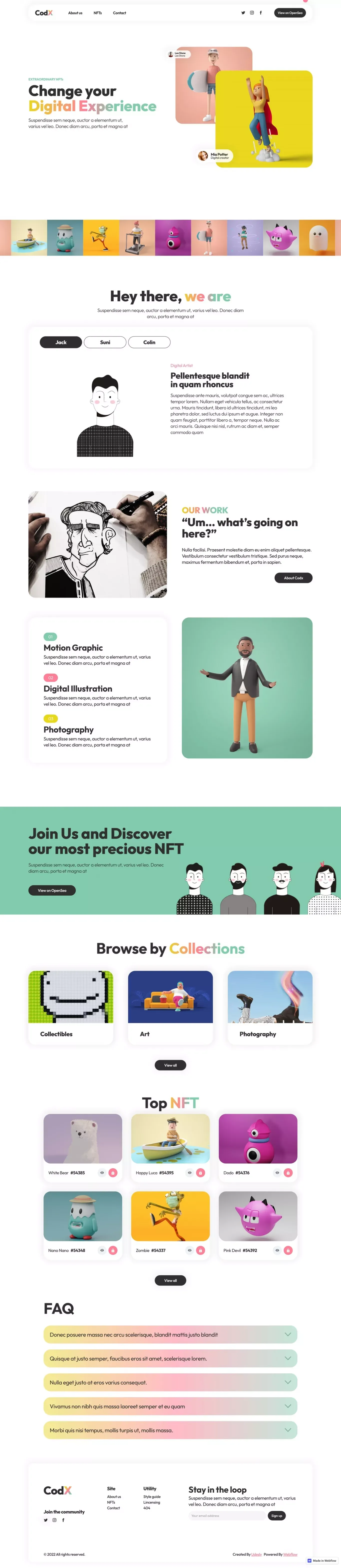 CodX - Webflow Website Template - Template design